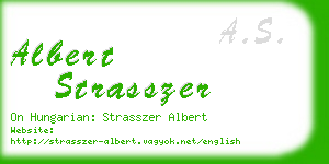 albert strasszer business card